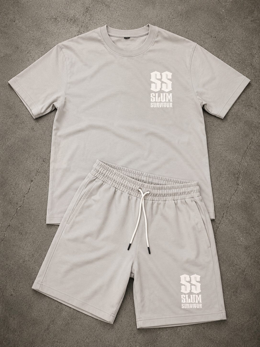 Men’s SS Logo Set – Stone Grey